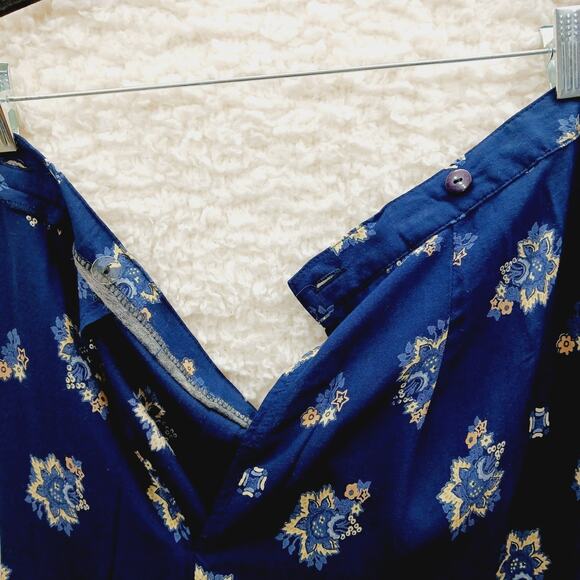 Skirt Maxi ID Distinctions Navy Boho Romantic Bloomcore Coastal Grandma Size 14 - Picture 11 of 11